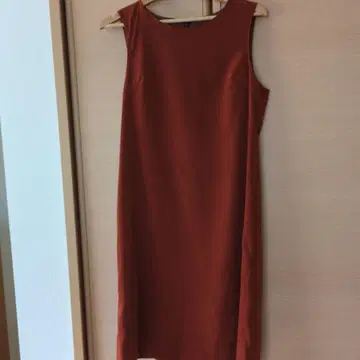 테라코타 슬리브리스 무릎 기장 원피스