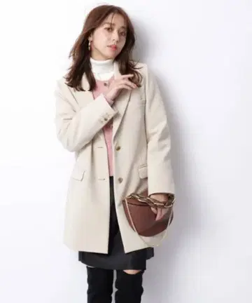 택 포함 저스길리티 미들 테일러 코트