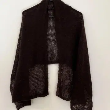 하그오와 x G.H.HURT&SON 다크 브라운 모헤어 숄