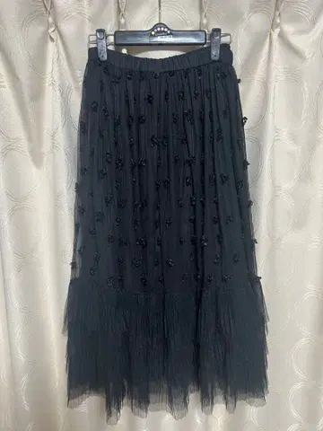 [ 미착용 ] chambre de charme 튤 레이스 롱 스커트