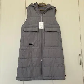 PERSONS 후드 부착 그레이 다운 베스트 M QVC