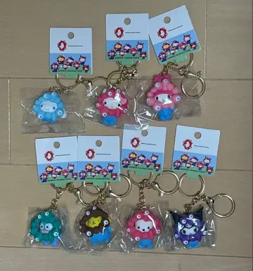 산리오 미야쿠미야쿠 파스텔 컬러 키링 7종 컴플리트