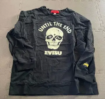 EVISU 에비수 스컬 해골 롱T 긴팔 티셔츠 블랙