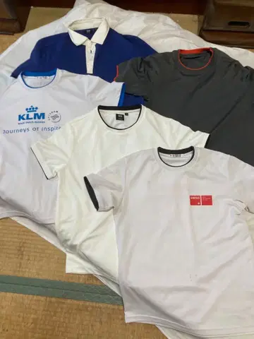 유니클로 드라이 T셔츠 M 사이즈 5벌 세트