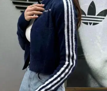 아디다스 플러피 니트 가디건 adidas L 리나티