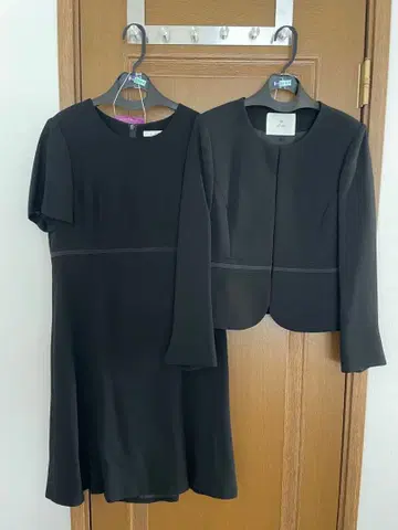 빅 사이즈 ef-de 블랙 원피스 수트 (자켓 포함)