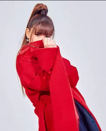 anvivid 알파카 코트 빨간색 happy