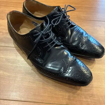 Paul Smith 블랙 가죽 윙팁 6