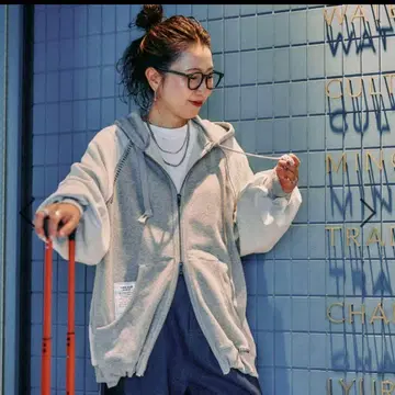 니코앤드 Misayo 하기 후드티 그레이 be with M