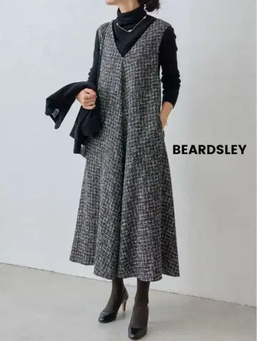 BEARDSLEY 비어즐리 트위드 플레어 원피스