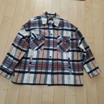 ZARA 체크 무늬 셔츠 자켓 XXL