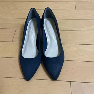 스틸레토 펌프스 미들 힐 23.5cm 미사용품 네이비