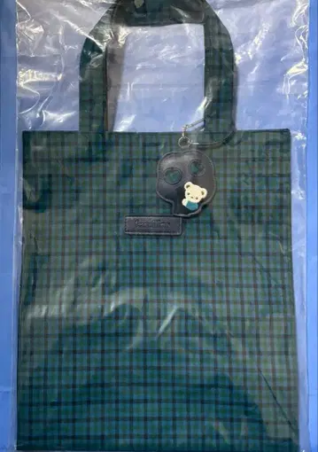 미사용 새상품 [파밀리아] 토트백(대) 블루 계열 파밀리아 체크