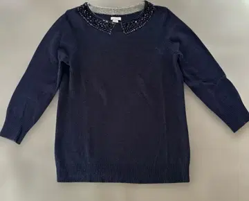 j.Crew 비쥬 포함 울 혼방 니트 네이비 S