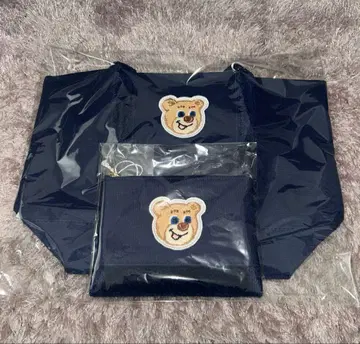 페이러 올드 테디 와펜 토트백 & 파우치 네이비