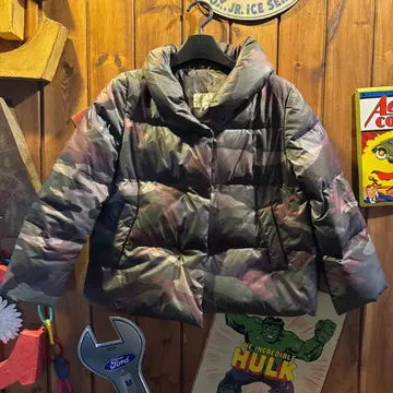 ships 카모플라쥬 다운 자켓 8분 소매