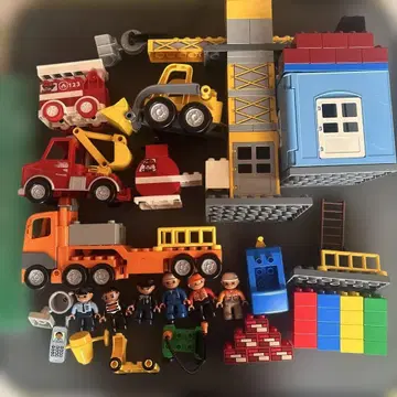 LEGO 블록 공사장 소방차와 헬리콥터 기본판 새상품 외