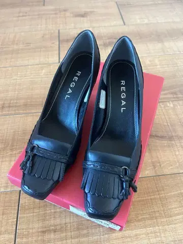 리갈 REGAL 신발 펌프스 태슬 힐 블랙 여성용