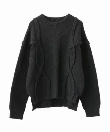 CLANE 3D CABLE KNIT 블랙 36사이즈