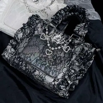 Palelfy 오로라 레이스 미니 공주 이타백 블랙