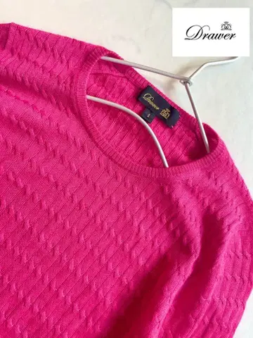 드로어 캐시미어 실크 케이블 크루넥 풀오버