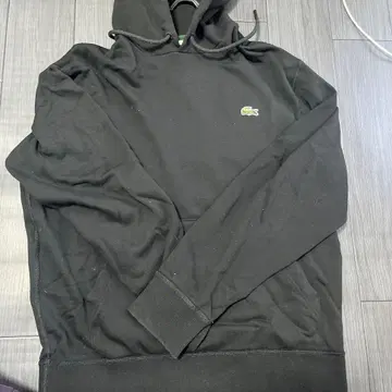 LACOSTE 블랙 후드티 US S