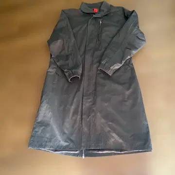 카키 스텐카라 코트 프론트 지퍼