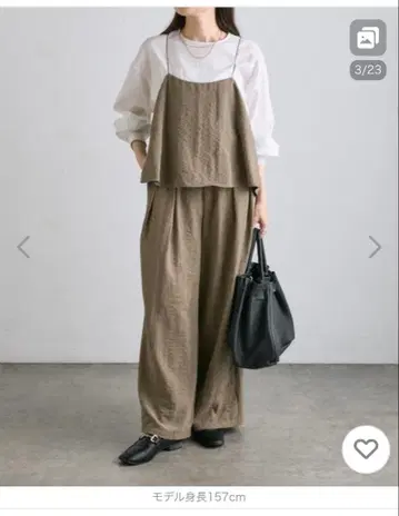 [ 새상품급 ] PUAL CE CIN 파우더 트윌 뷔스티에 셋업 브라운