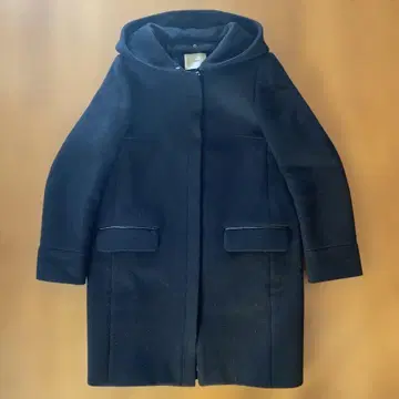 IENA 네이비 후드 부착 코트