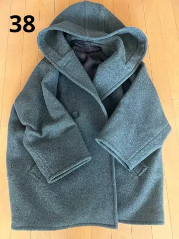 AP STUDIO 모사 오버 후디 코트 그레이 사이즈 38