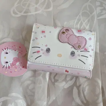 50주년 기념 헬로키티 가마구치 삼단 접이식 지갑