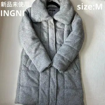 미사용 새상품 INGNI 잉그 그레이 퀼팅 코트 롱 기장 M 사이즈