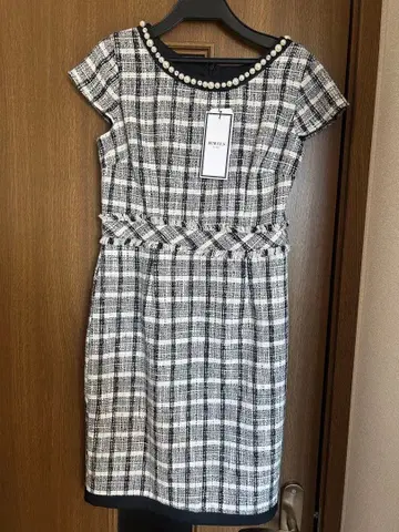 JEWELS 체크 무늬 타이트 드레스 L 택 포함 새상품