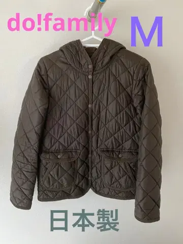 다크 브라운 퀼팅 자켓 후드 부착