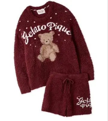 [ ONLINE 한정판 ] 젤라토 스노우 베어 자카드 풀오버 & 숏팬츠