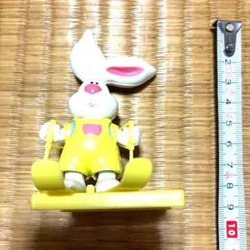 토끼 스키 피규어 소프트 비닐? 쇼와 레트로 빈티지 당시 물건