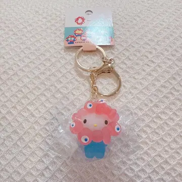 헬로키티 산리오 미야쿠미야쿠 변신 입체 마스코트 클리어 컬러 키링