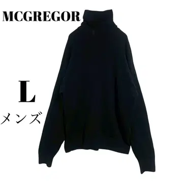 [ MCGREGOR ] 남성용 블랙 터틀넥 스웨터 니트 심플 무지