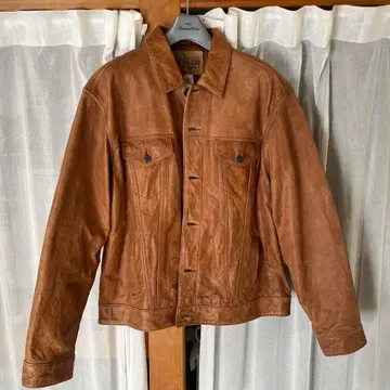 GAP BLUE JEANS 브라운 가죽 자켓 XL