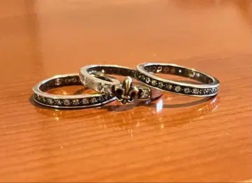 패트릭 코스 실버 3연 반지 11호