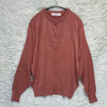 MITSUKOSHI 실크 100% 가디건 새상품급 살몬 핑크