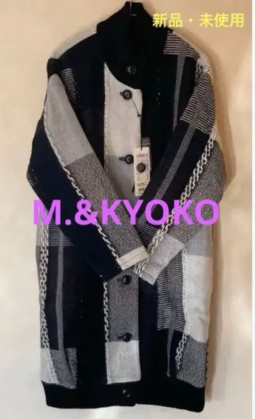 M.&KYOKO 체크 무늬 롱 코트 새상품