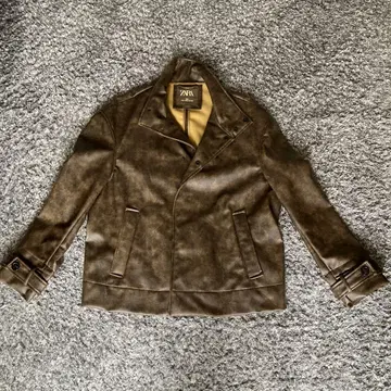 ZARA 브라운 가죽 자켓 NEW YORK EDITION