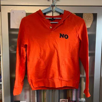 A.P.C. 오렌지 후드 부착 후드티 S