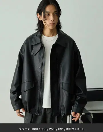 블랙 가죽 자켓