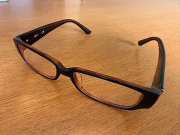 레이밴 스퀘어형 안경 블랙/브라운