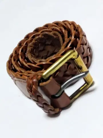 WhitehouseCox 가죽 메쉬 벨트 브라운