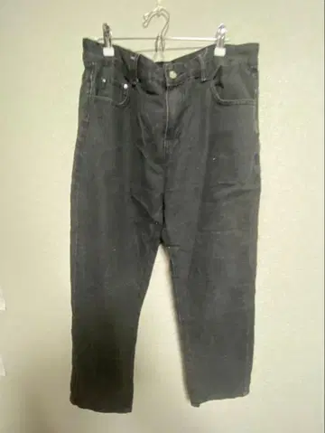 블랙 스트레이트 청바지 L 사이즈