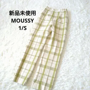 미사용 새상품 MOUSSY 마우지 체크 무늬 캐주얼 팬츠 S