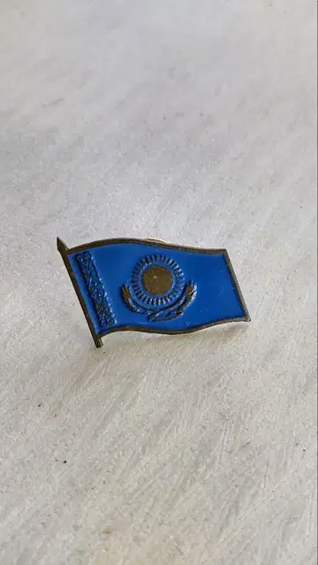 카자흐스탄 국기 핀 배지
